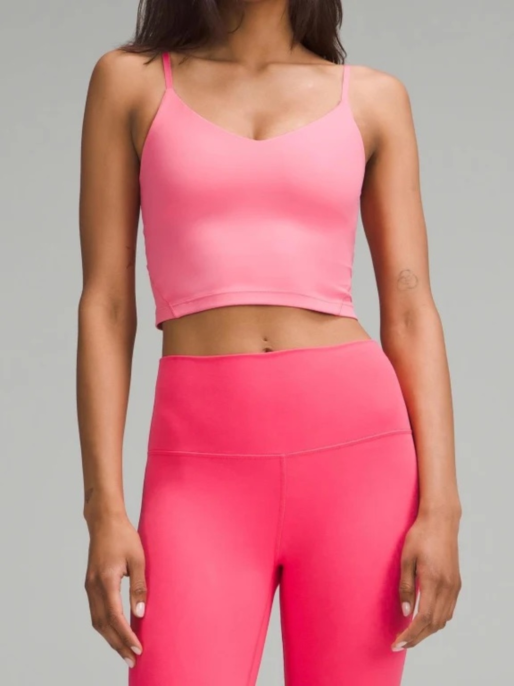 Lululemon Align Cropped Cami Tank Top Sakura Pink - Size 6